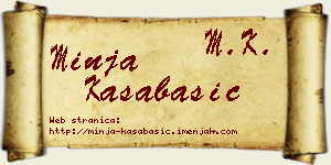 Minja Kasabašić vizit kartica